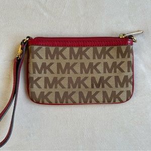 Michael Kors Red Signature Wristlet